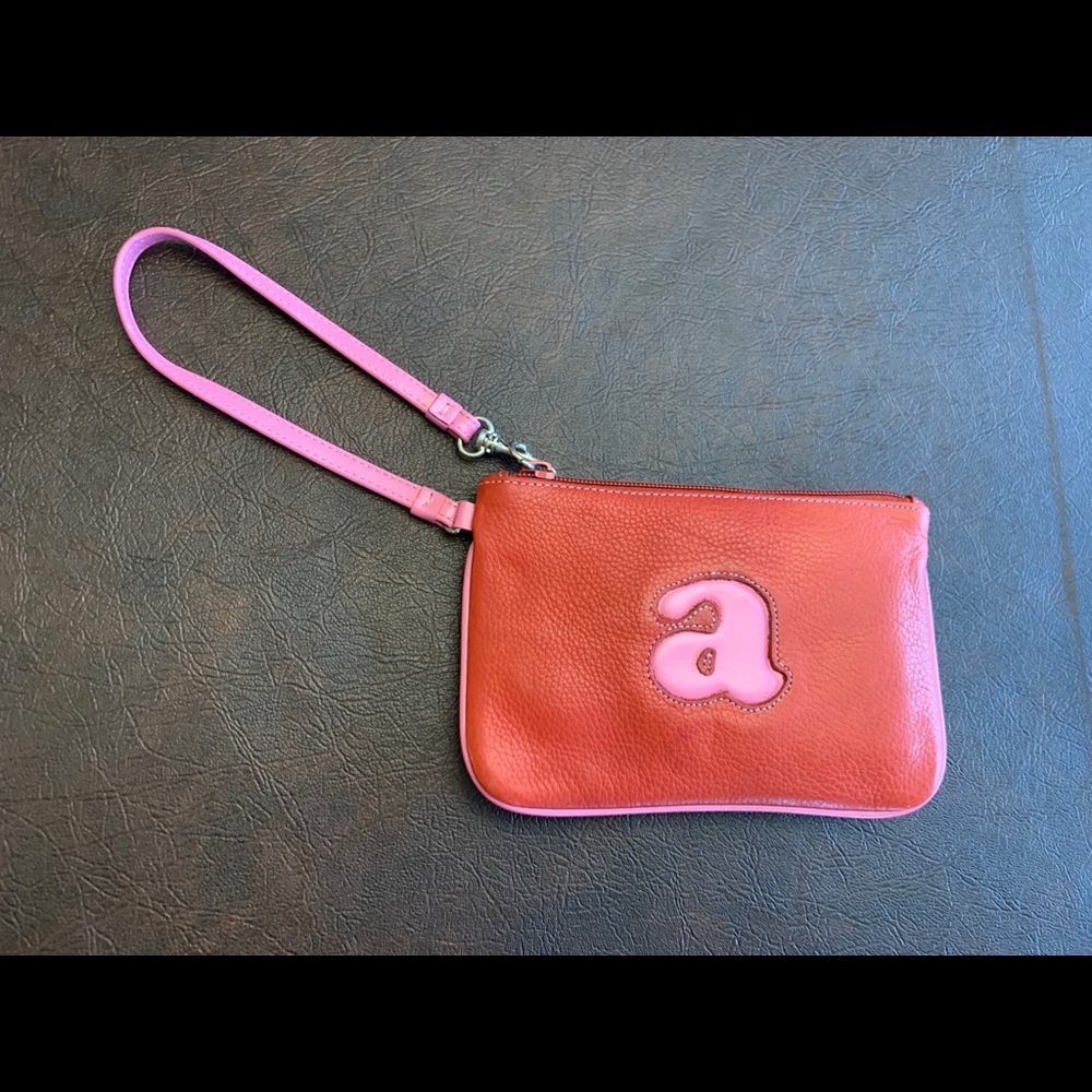 NWOT Women’s Leather Red/Pink Wristlet